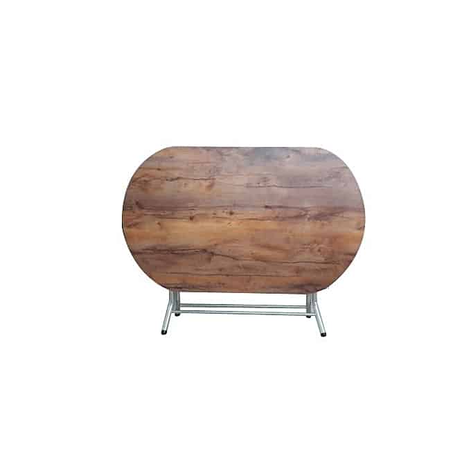 Table Ovale  Couleur:  Noyer Matière: Mélaminé Dimension : 138*84 cm